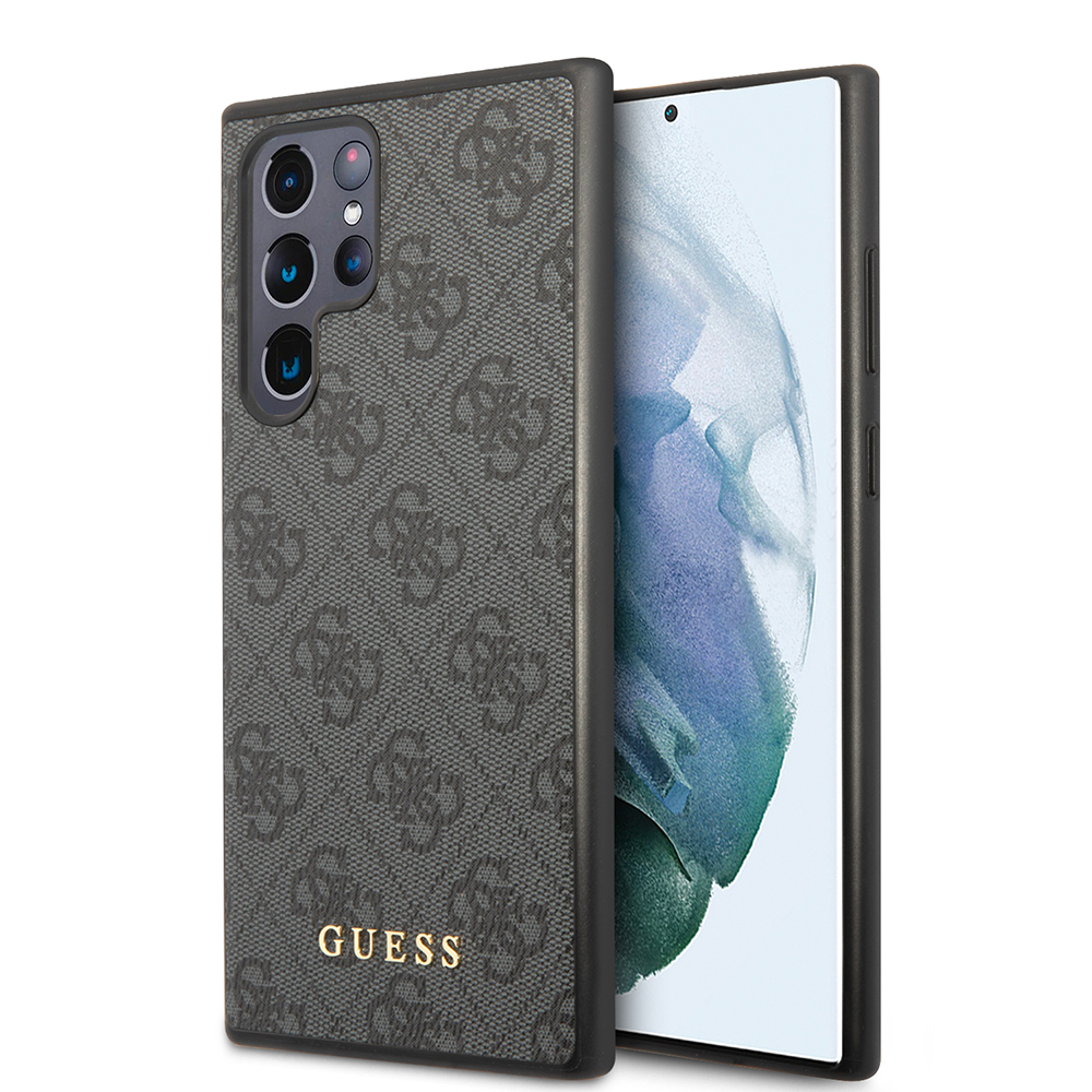 Guess Hardcase 4G (GUHCS22LG4GFGR) kryt na Samsung Galaxy S22 Ultra 5G – Sivý KF2342087