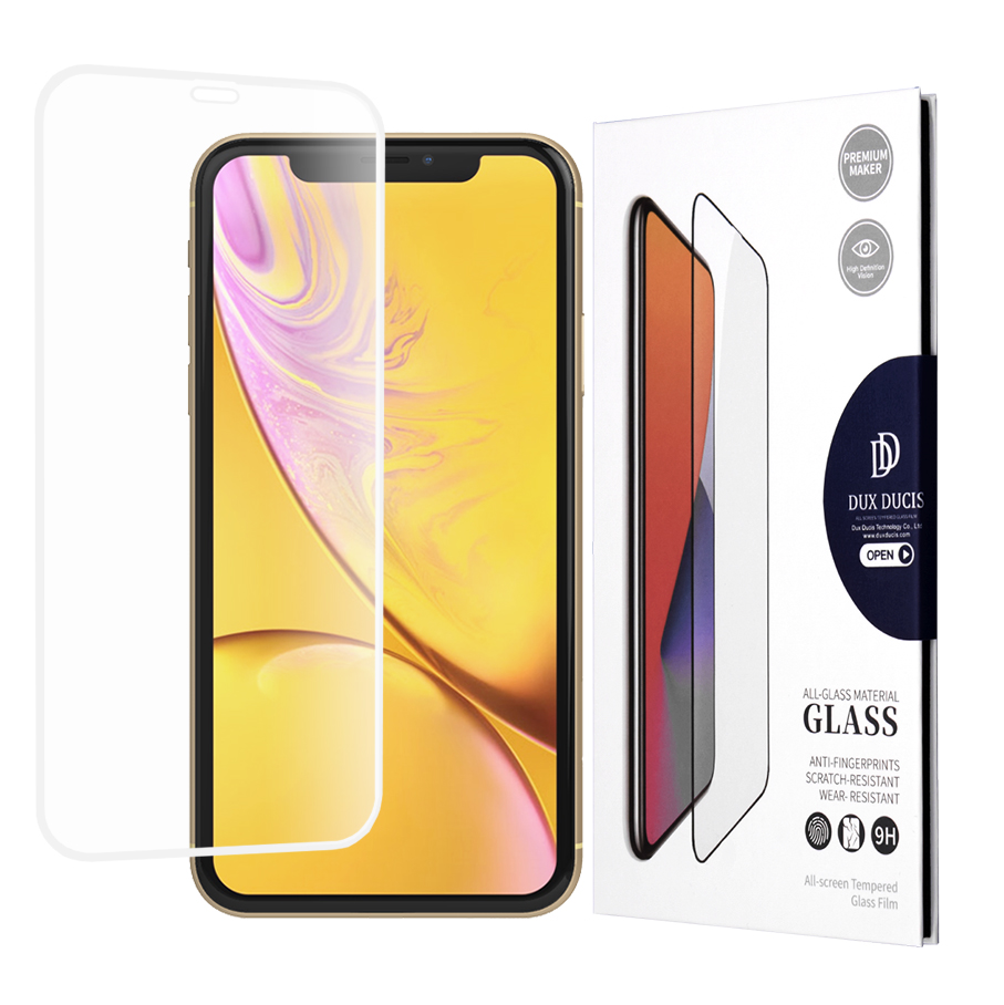 Dux Ducis Tempered Glass – tvrdené sklo na iPhone 11 / XR – biely rámik KF2343394