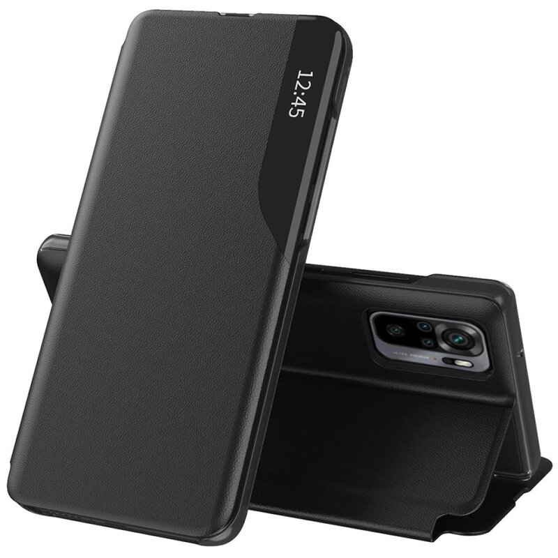 Techsuit eFold Series knižkový obal Xiaomi Redmi Note 10 4G / Note 10S / Poco M5s - Čierny KF236693