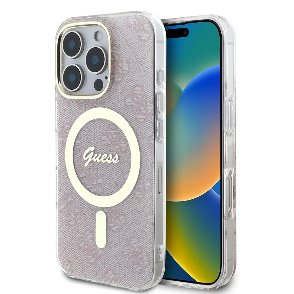 Guess obal IML 4G MagSafe (GUHMP16LH4STP) - iPhone 16 Pro - Ružový KF2340514