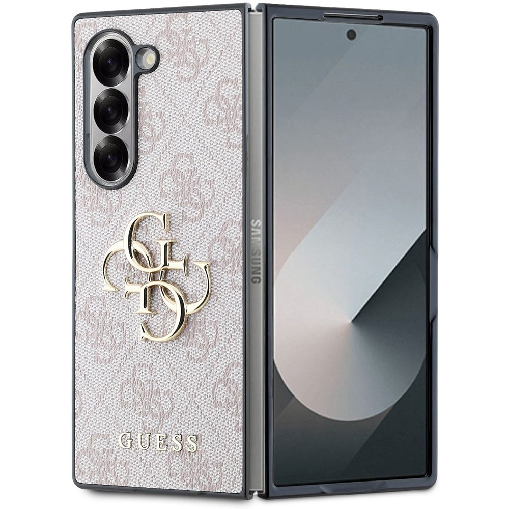 Guess kožený obal 4G Metal Logo (GUHCZFD64GMGPI) - Samsung Galaxy Z Fold6 - Ružový KF2339787