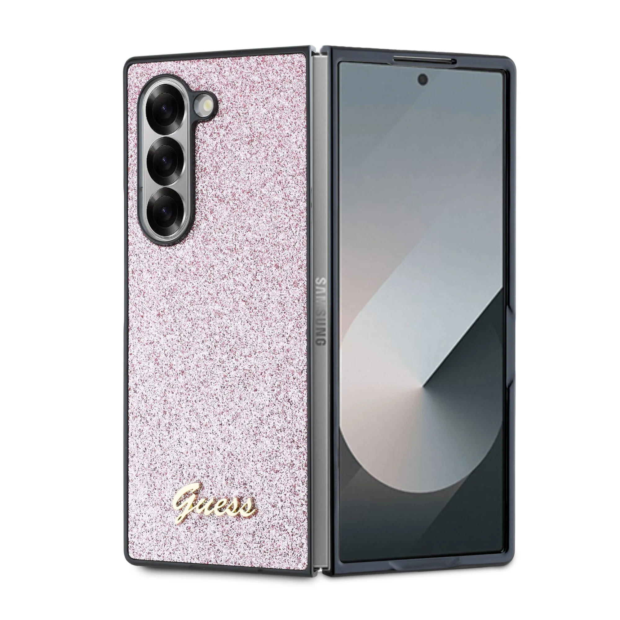 Guess Glitter Script (GUHCZFD6HGGSHP) ochranný obal - Samsung Galaxy Z Fold6 - Ružový KF2339983
