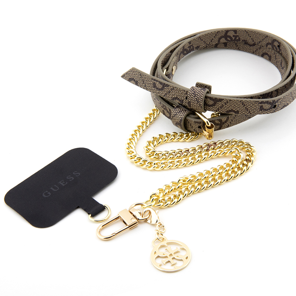 Guess 4G Chain CBDY remienok (GUOUC4MG4EW) - Eko-koža, kov - Hnedý KF2342366