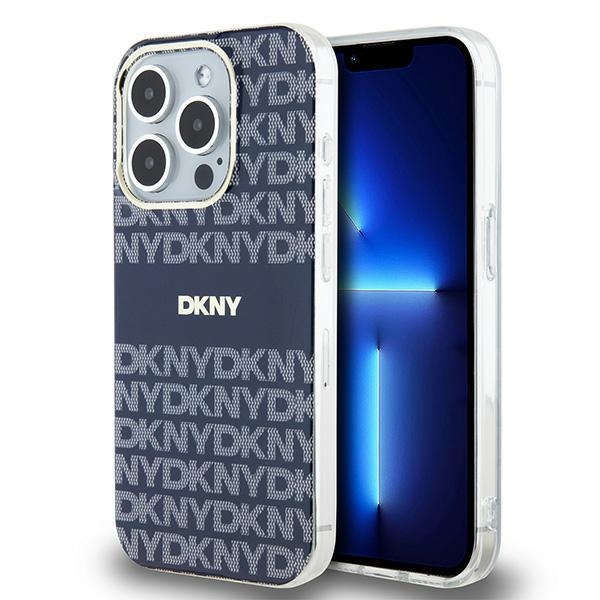 DKNY obal IML Mono & Stripe MagSafe (DKHMP15XHRHSEB) - iPhone 15 Pro Max - Modrý KF2342671