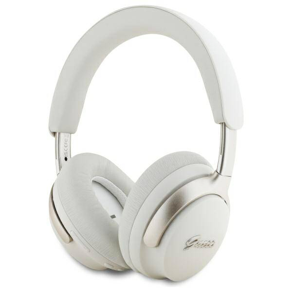 Guess Wireless Headphones Metal Script Logo bezdrôtové slúchadlá (GUBHC22PSFCSME) - Bluetooth, ANC, On-ear - Béžové KF2342499