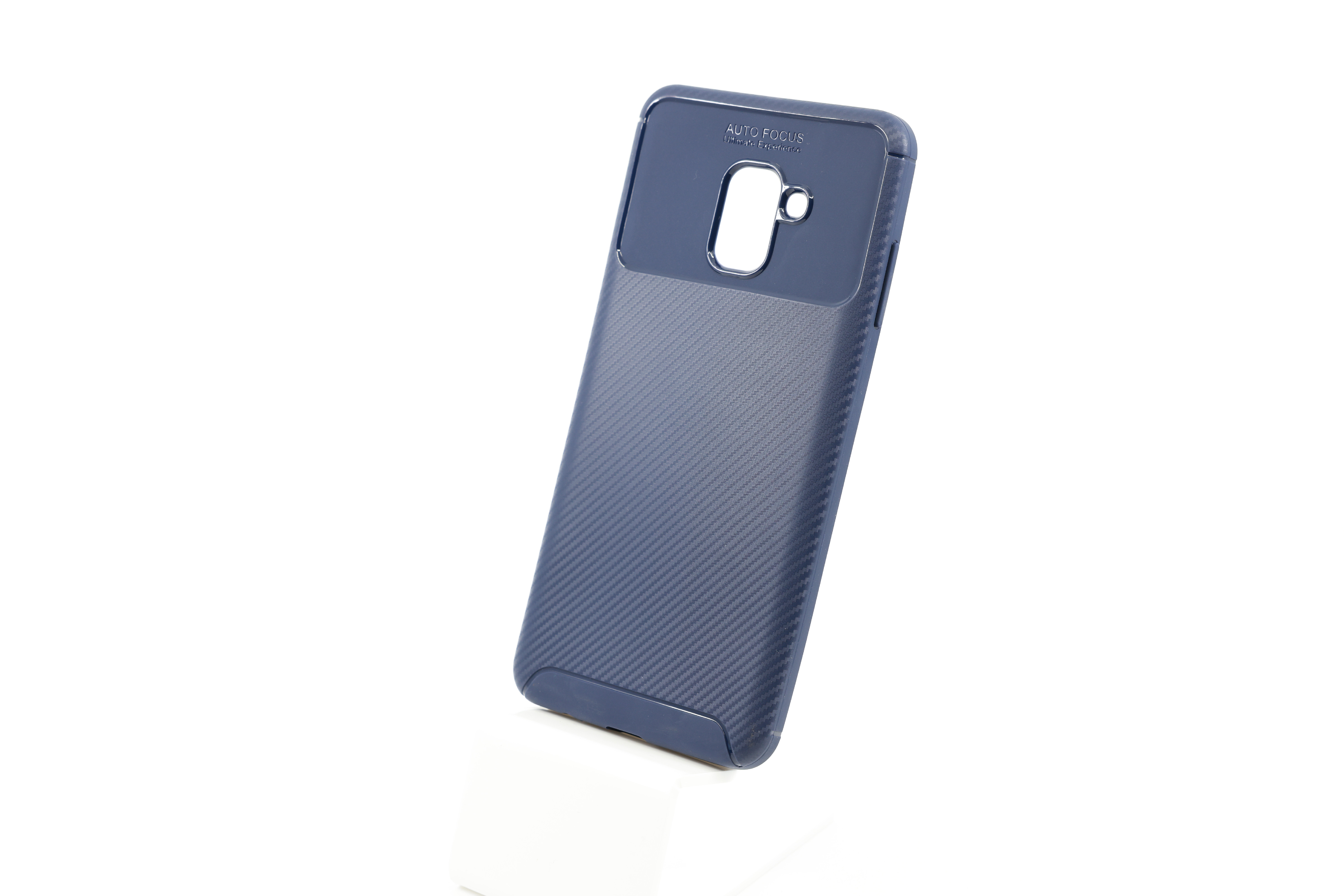 Mäkký obal carbon look pre samsung - modrý Model Samsung: Galaxy A8 Plus (2018)