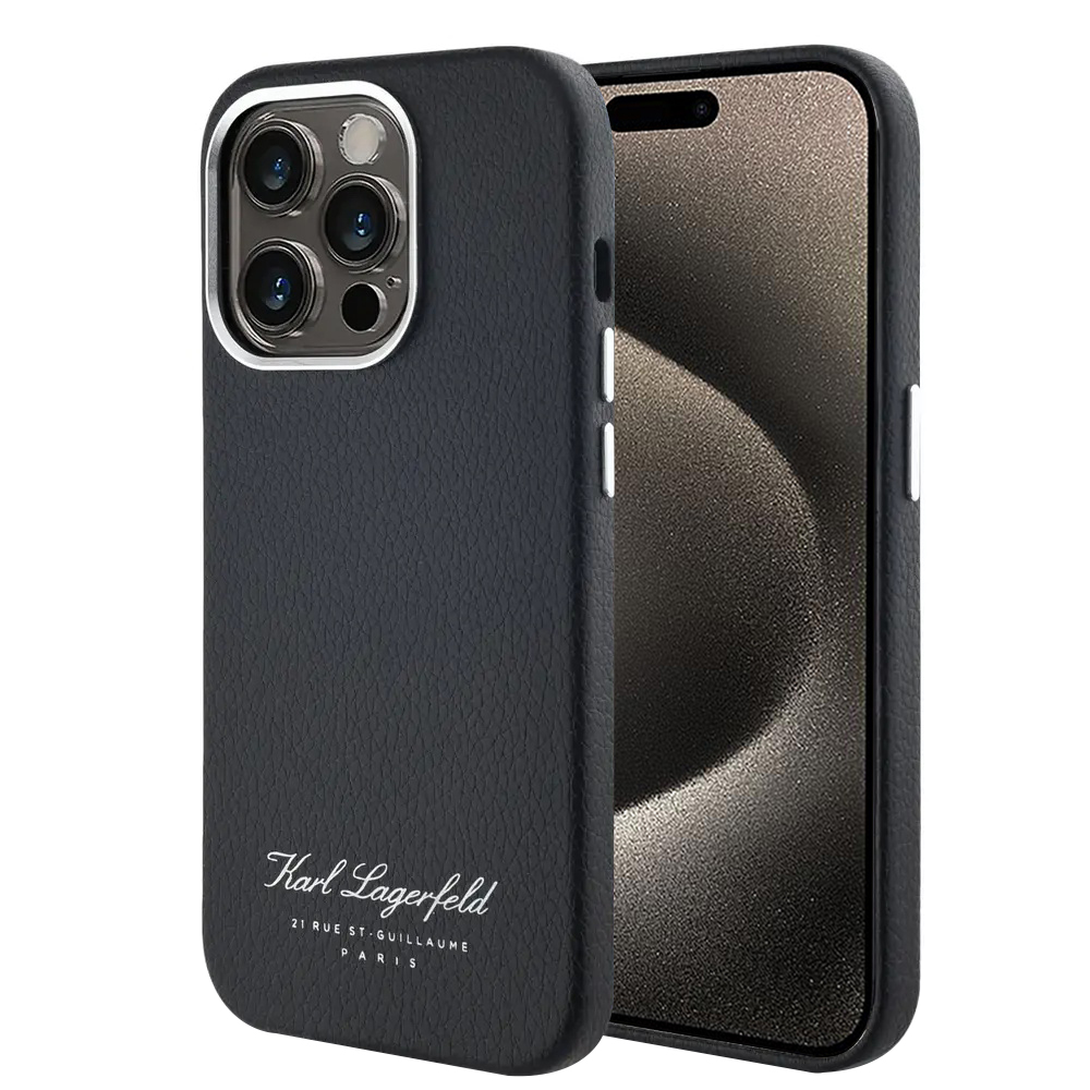 Karl Lagerfeld Hardcase Leather Hotel tvrdý obal na telefón (KLHCP15XPGWCMKHK) - iPhone 15 Pro Max - RSG KF2344913