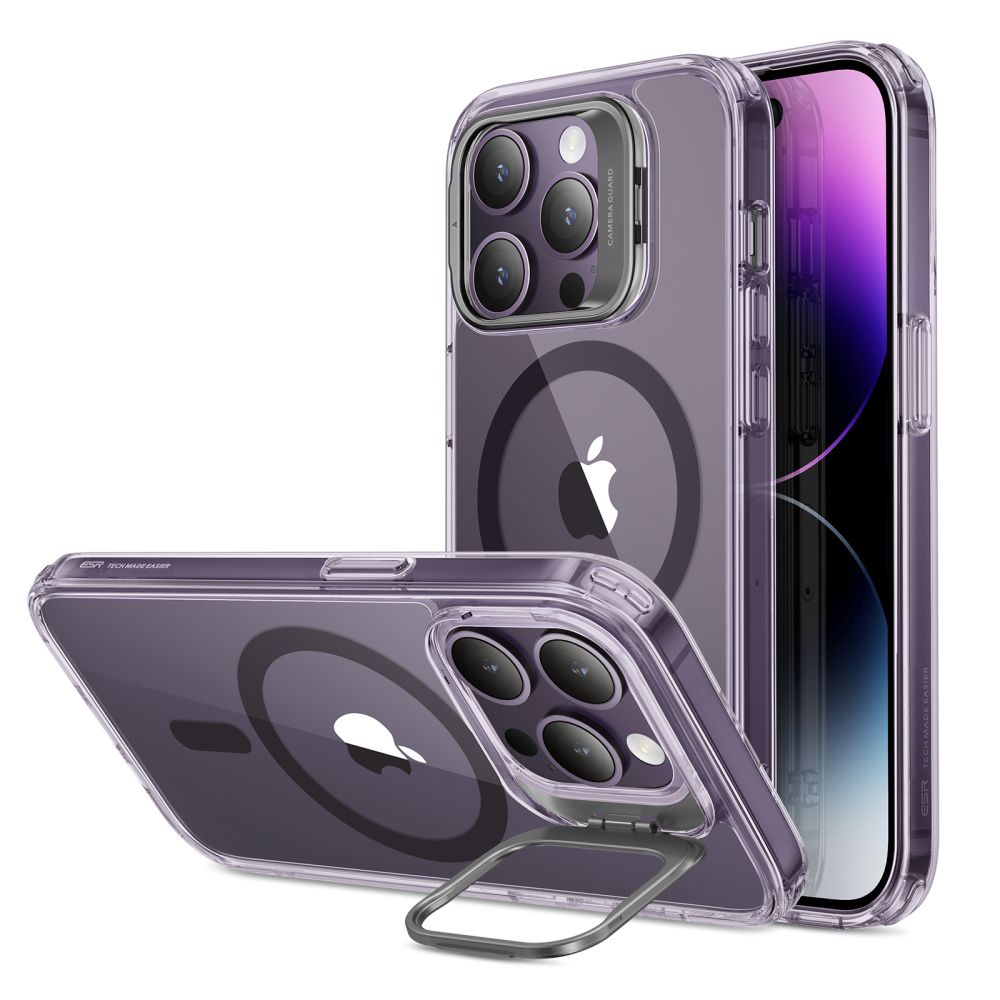 ESR Classic Kickstand HaloLock puzdro pre iPhone 14 Pro – číro‑fialové KF2312638