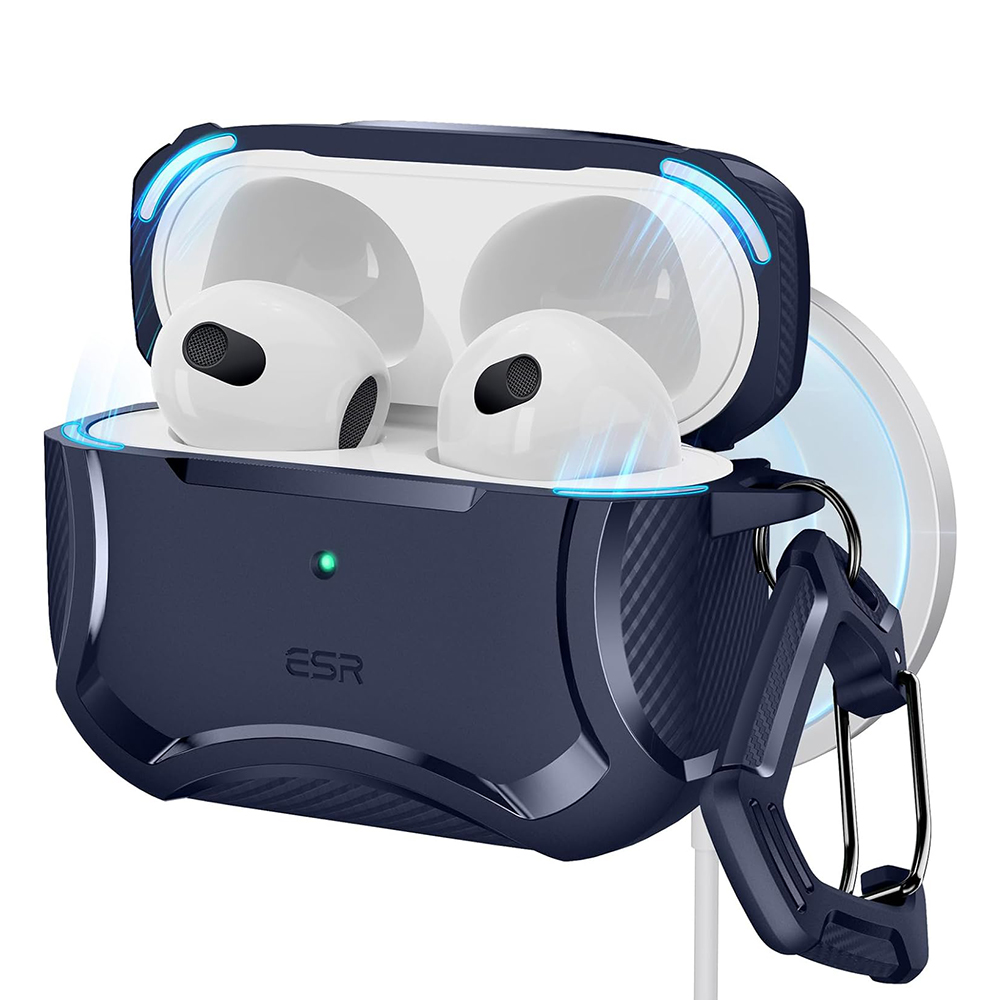 ESR Cyber Armor Tough Case HaloLock puzdro pre Apple AirPods Pro 1 / 2 – modré KF2316540