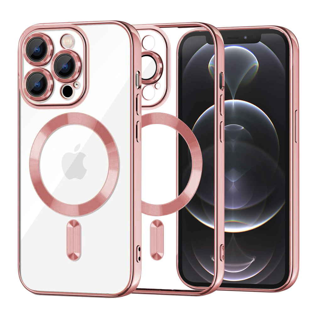 Techsuit Luxury Crystal MagSafe puzdro pre iPhone 12 Pro – ružové (Pink) KF2324558