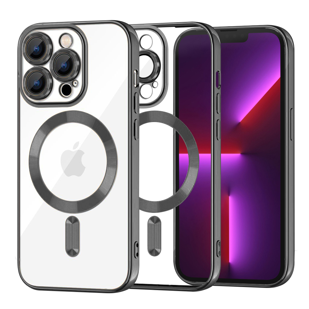 Techsuit Luxury Crystal MagSafe puzdro pre iPhone 13 Pro – čierne KF2324575