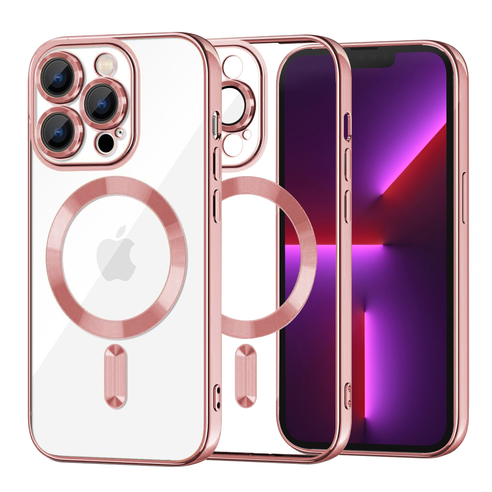 Techsuit Luxury Crystal MagSafe puzdro pre iPhone 13 Pro – ružové (Pink) KF2324576