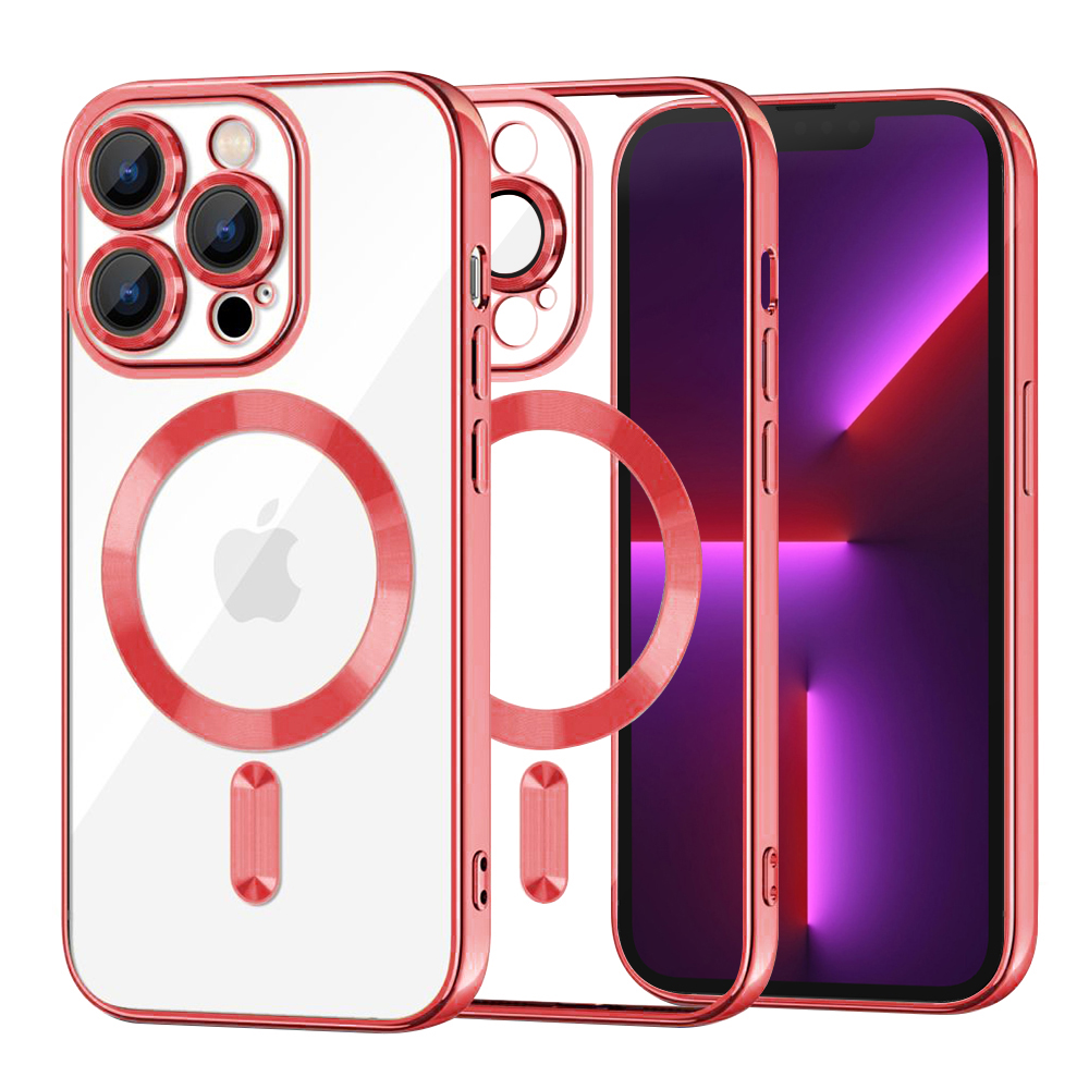 Techsuit Luxury Crystal MagSafe puzdro pre iPhone 13 Pro – červené (Red) KF2324577