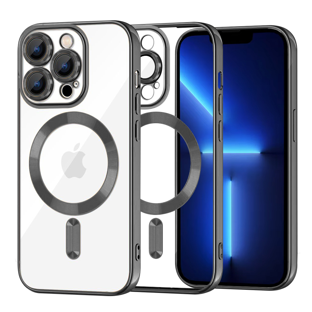 Techsuit Luxury Crystal MagSafe puzdro pre iPhone 13 Pro Max – čierne KF2324584