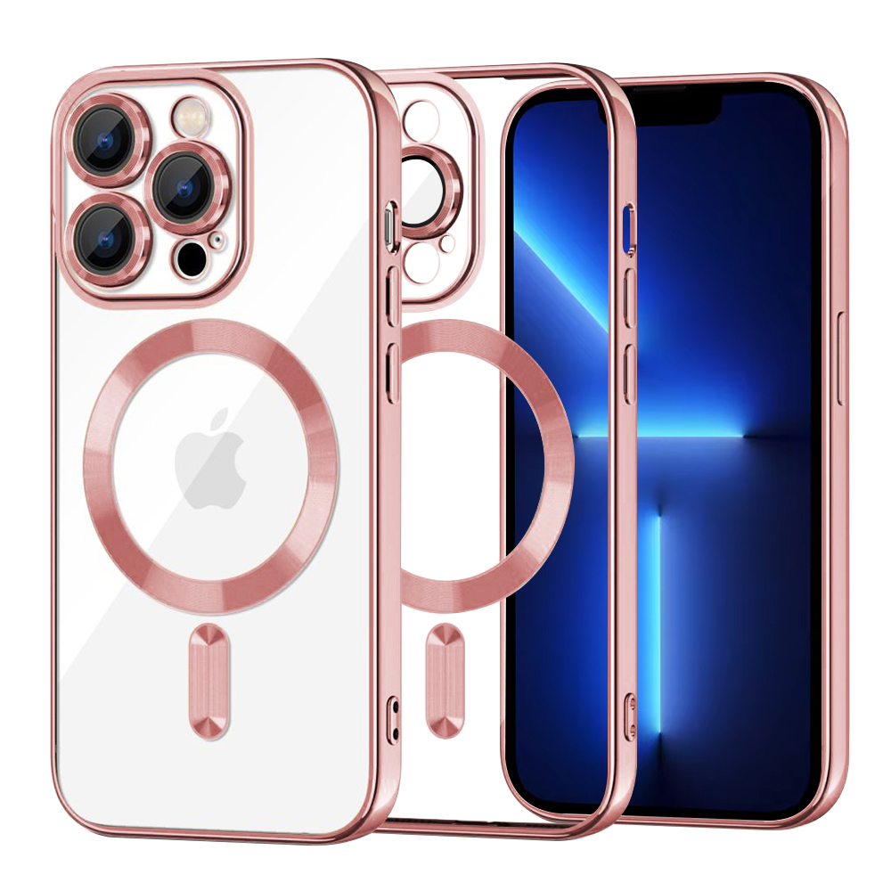 Techsuit Luxury Crystal MagSafe puzdro pre iPhone 13 Pro Max – ružové (Pink) KF2324585