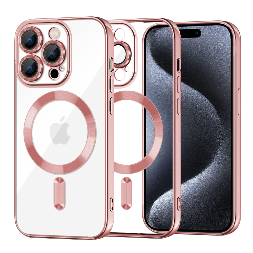 Techsuit Luxury Crystal MagSafe puzdro pre iPhone 15 Pro – ružové (Pink) KF2324639