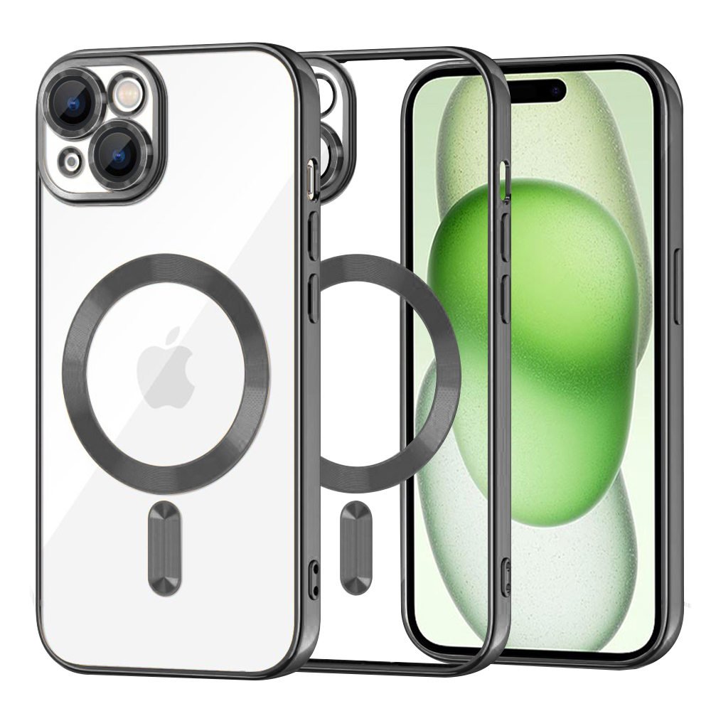 Techsuit Luxury Crystal MagSafe puzdro pre iPhone 15 Plus – čierne KF2324647