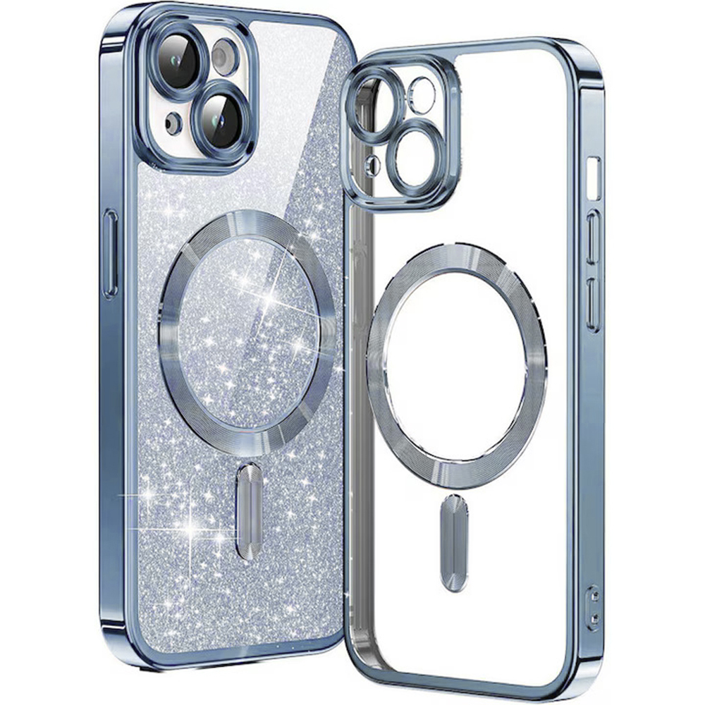 Techsuit Luxury Glitter MagSafe puzdro pre iPhone 13 – svetlomodré (Light Blue) KF2324921