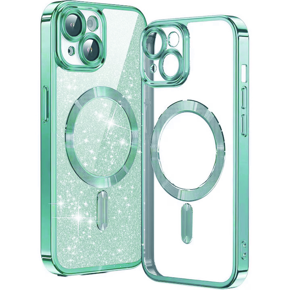 Techsuit Luxury Glitter MagSafe puzdro pre iPhone 13 – svetlozelené (Light Green) KF2324923