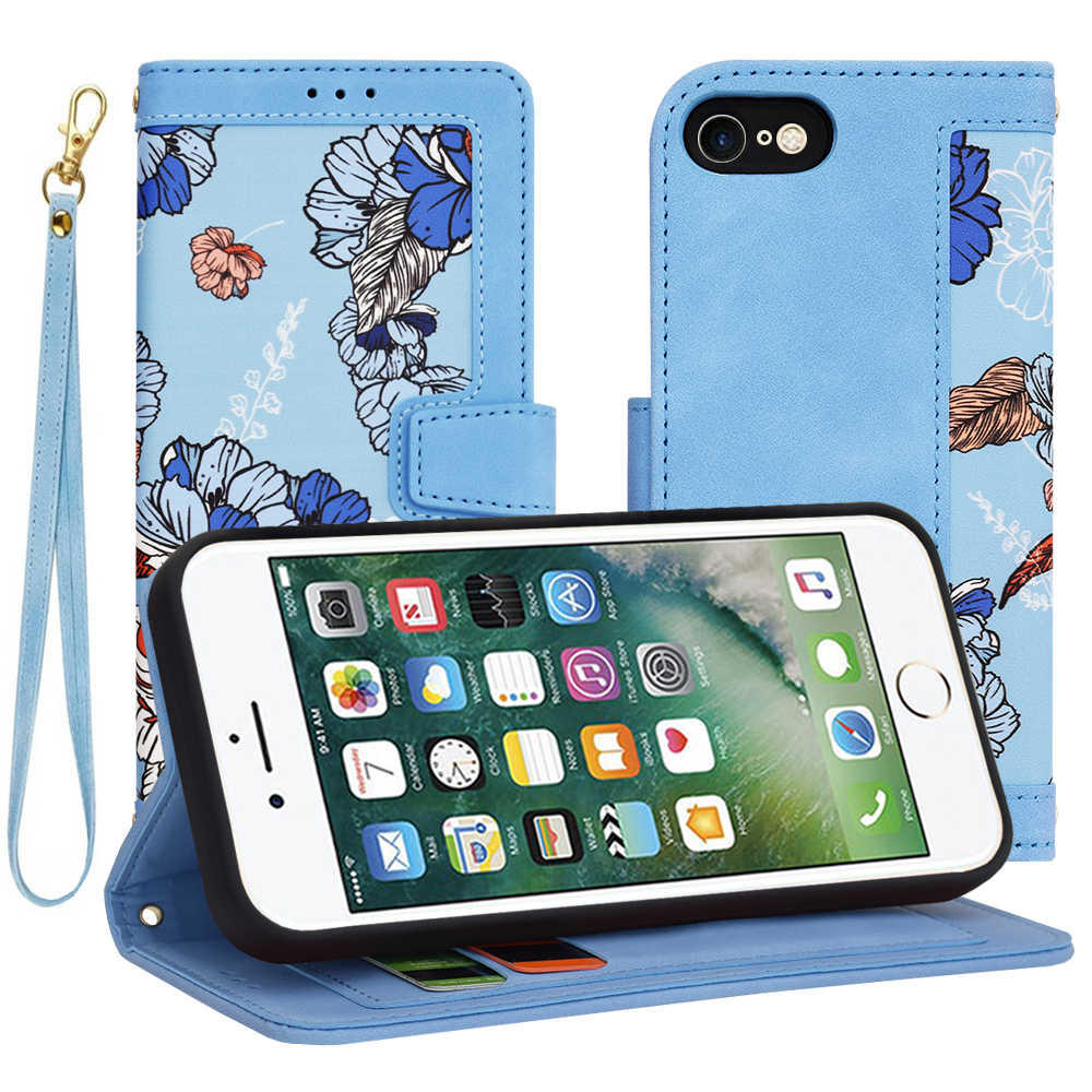 Techsuit FlipCraft puzdro pre iPhone 7 / 8 / SE 2 (2020) / SE 3 (2022) – žiarivá modrá (Vibrant Blue) KF2328472