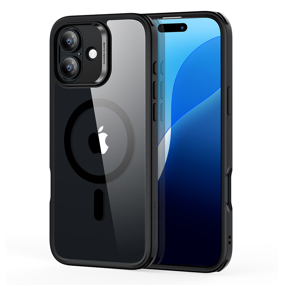 ESR Classic Hybrid HaloLock puzdro pre iPhone 16 – číre/čierne KF2330588