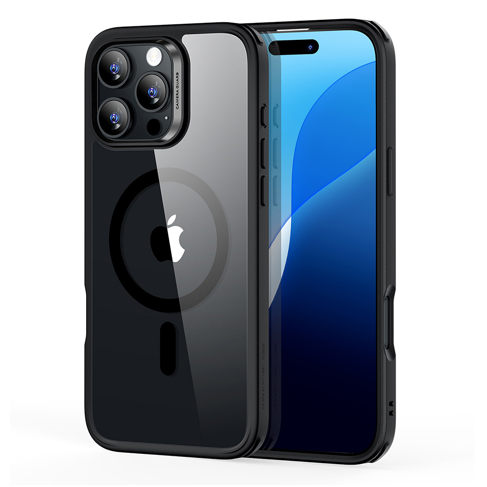 ESR Classic Hybrid HaloLock puzdro pre iPhone 16 Pro Max – číre/čierne KF2330597
