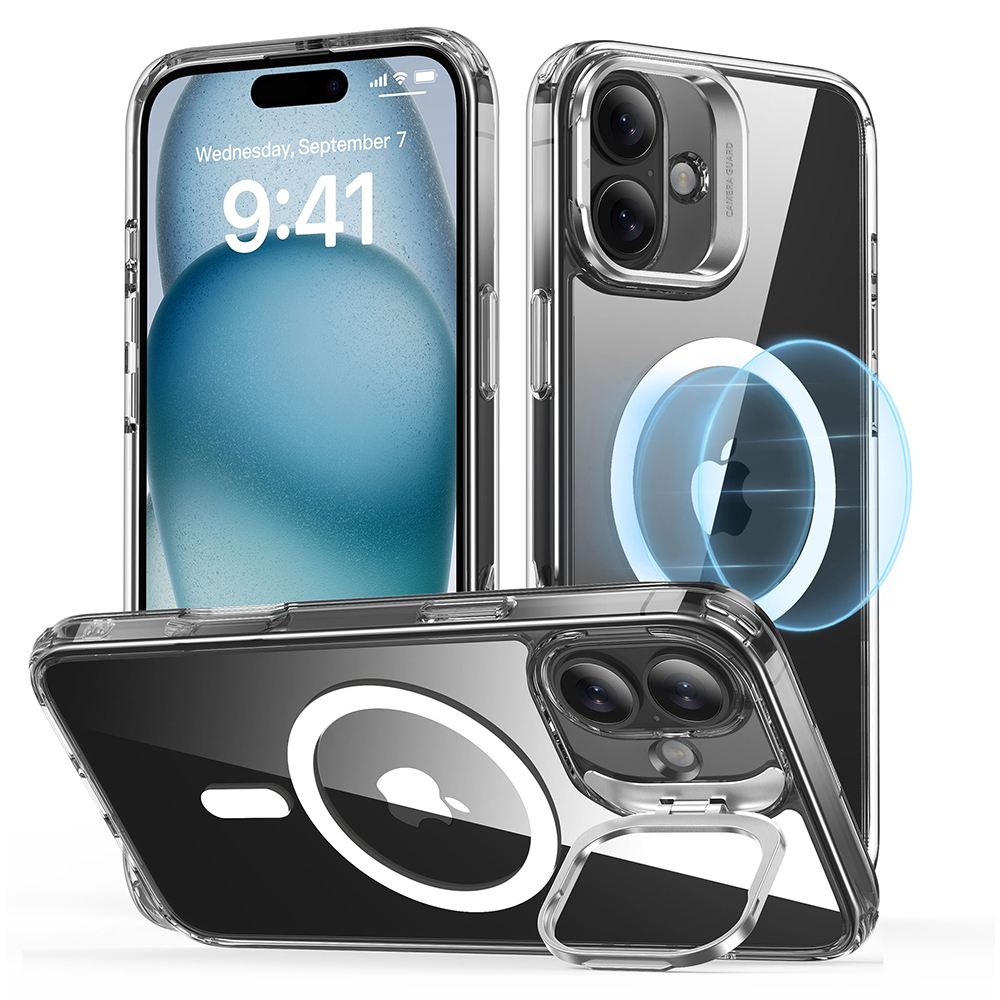 ESR Classic Hybrid HaloLock Kickstand puzdro pre iPhone 16 – číre KF2330630