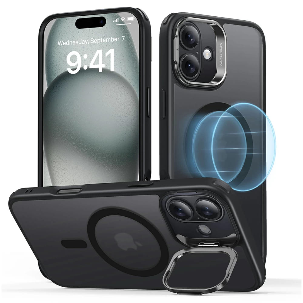 ESR Classic Hybrid HaloLock Kickstand puzdro pre iPhone 16 – matná čierna KF2330631