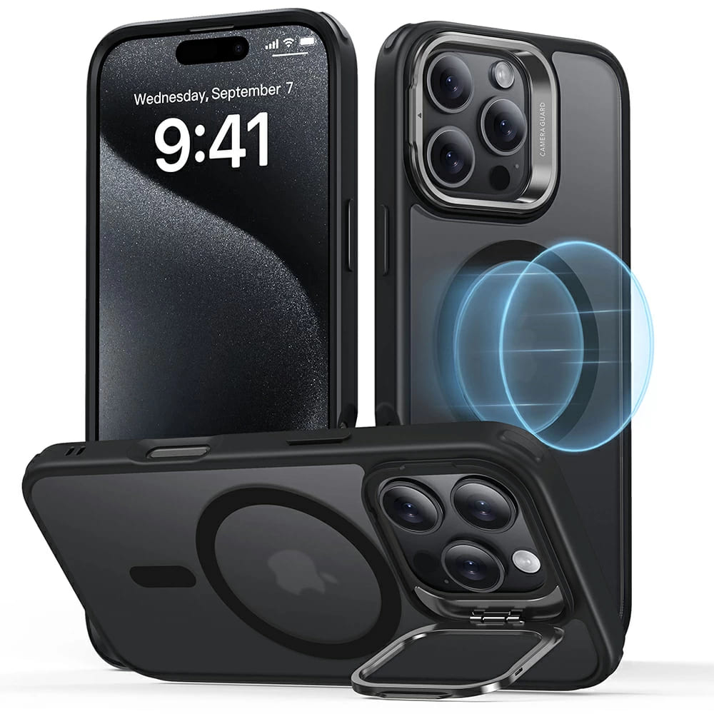 ESR Classic Hybrid HaloLock Kickstand puzdro pre iPhone 16 Pro Max – matná čierna KF2330637