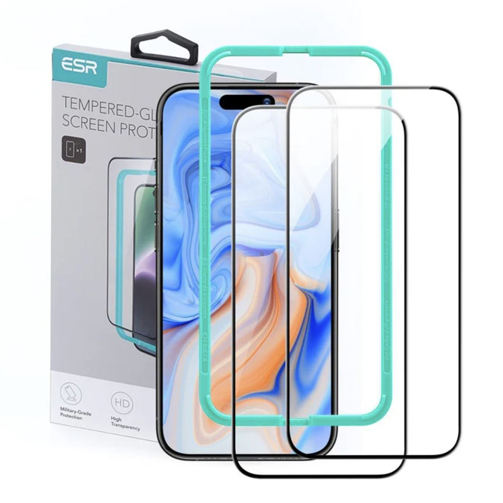 ESR Tempered Glass (2 ks) tvrdené sklo pre iPhone 15 Plus / iPhone 16 Plus – čierne KF2334652