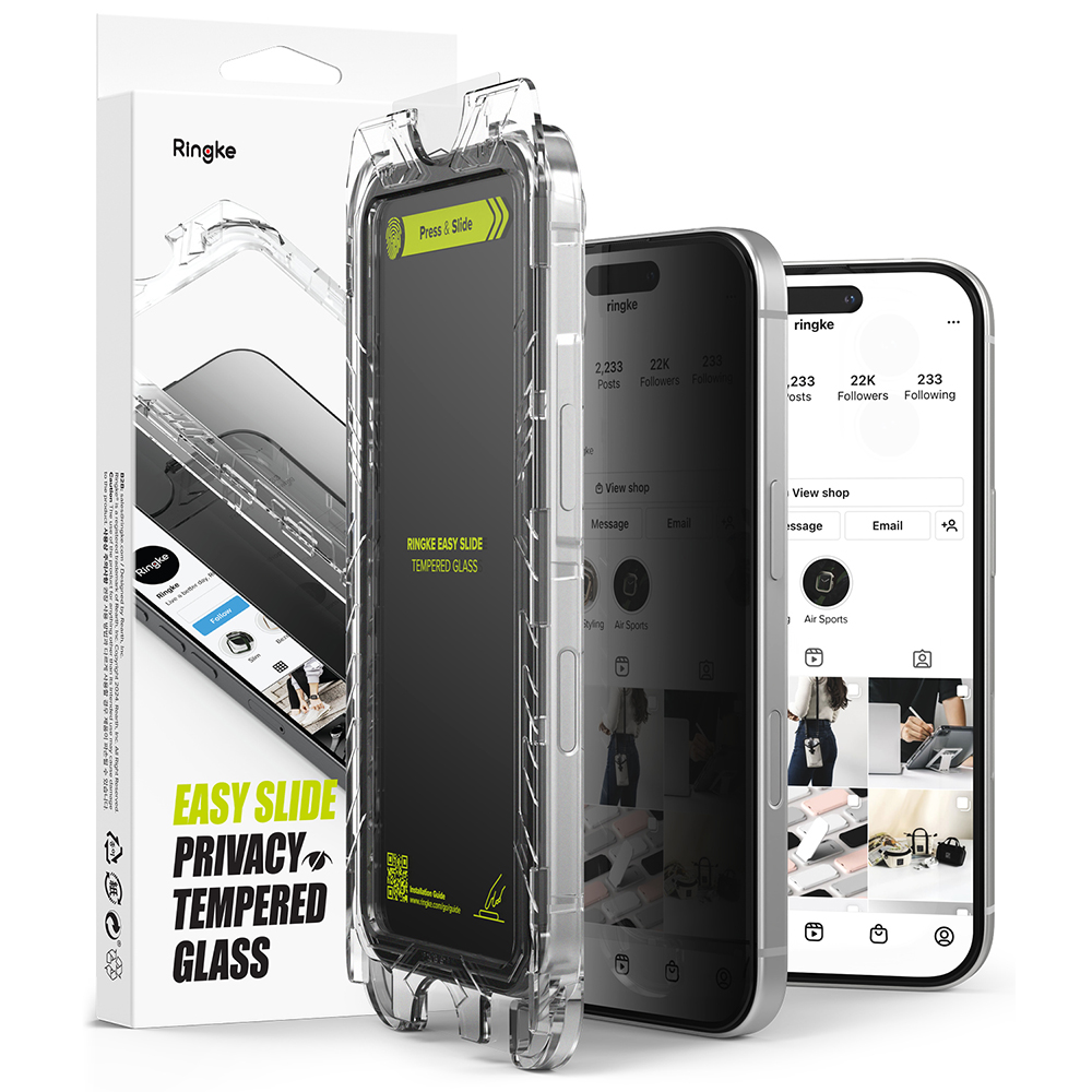 Ringke Easy Slide Tempered Glass (2 ks) tvrdené sklo pre iPhone 16 Pro – s ochranou súkromia KF2335752