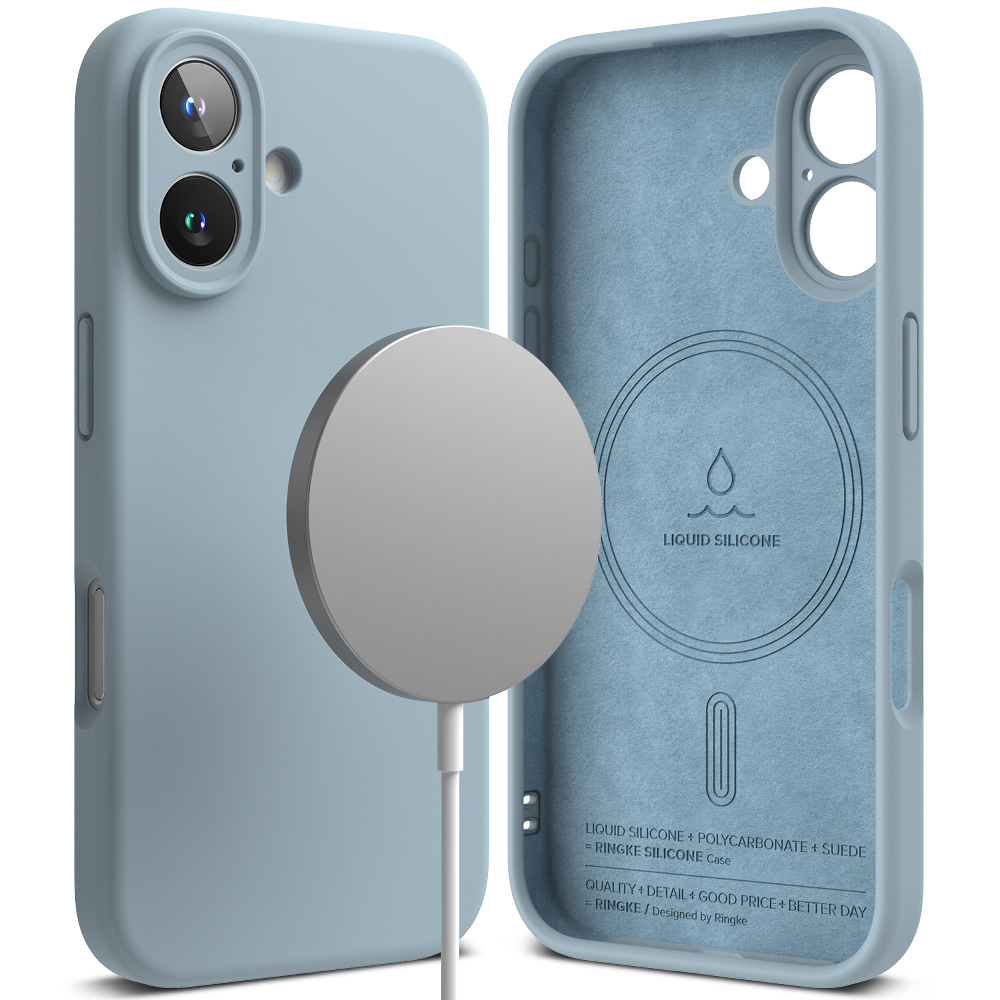 Ringke Silicone Magnetic MagSafe puzdro pre iPhone 16 – modré KF2335791