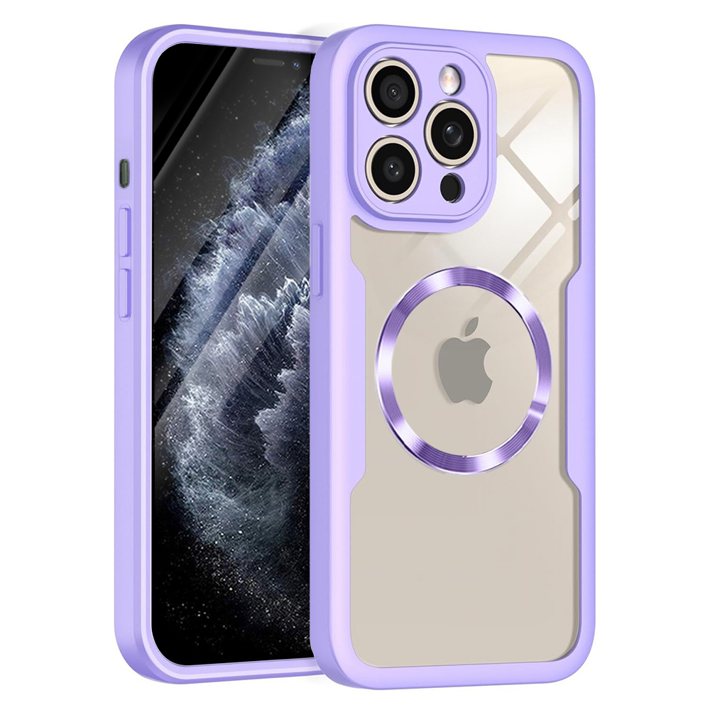 Techsuit ColorVerse 360 MagSafe Series puzdro + ochranné sklo pre iPhone 11 Pro Max – fialové KF2335969