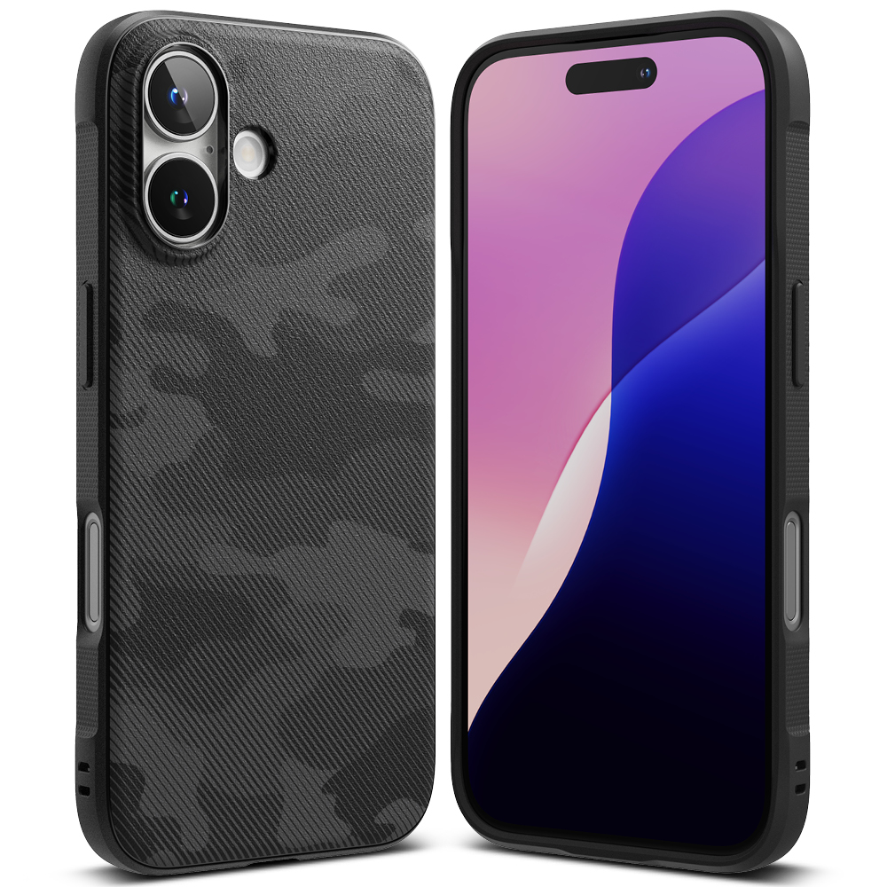 Ringke Onyx Design puzdro pre iPhone 16 – čierne maskáčové KF2338326