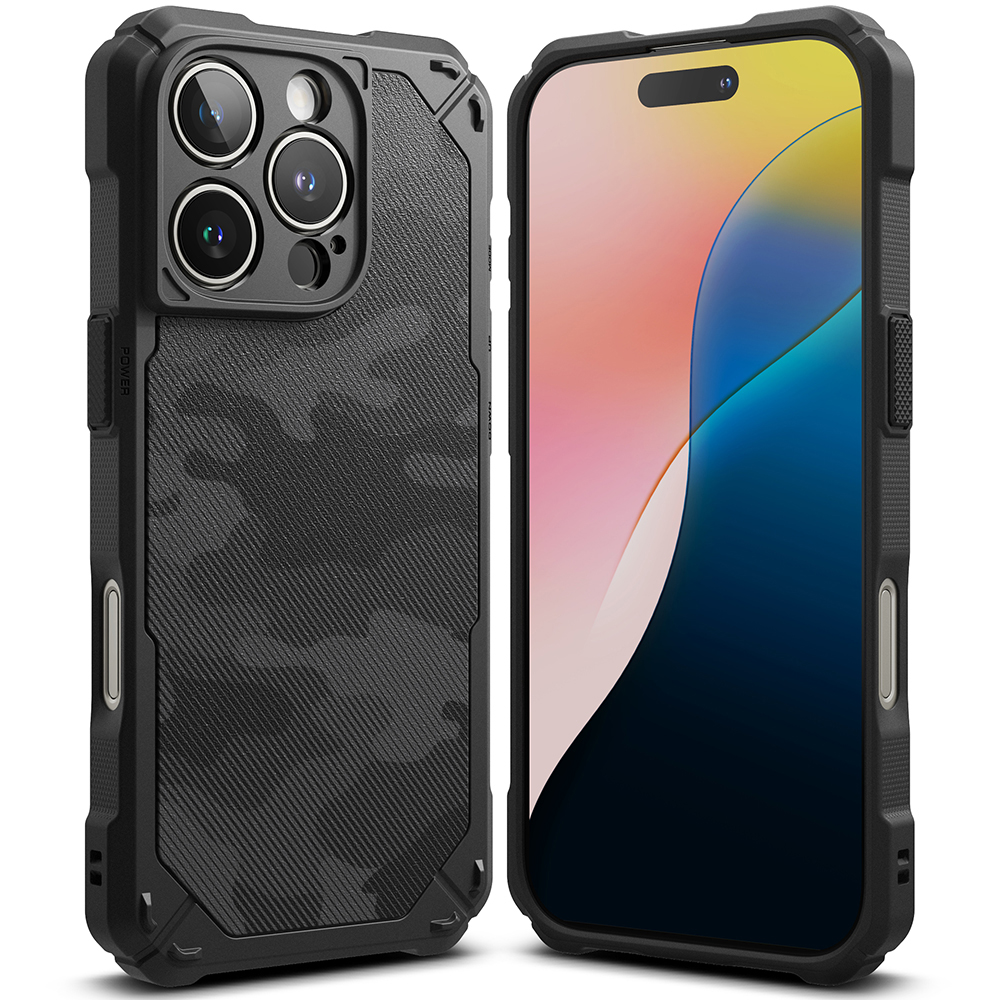 Ringke Rugged Gear puzdro pre iPhone 16 Pro Max – čierne maskáčové KF2338334