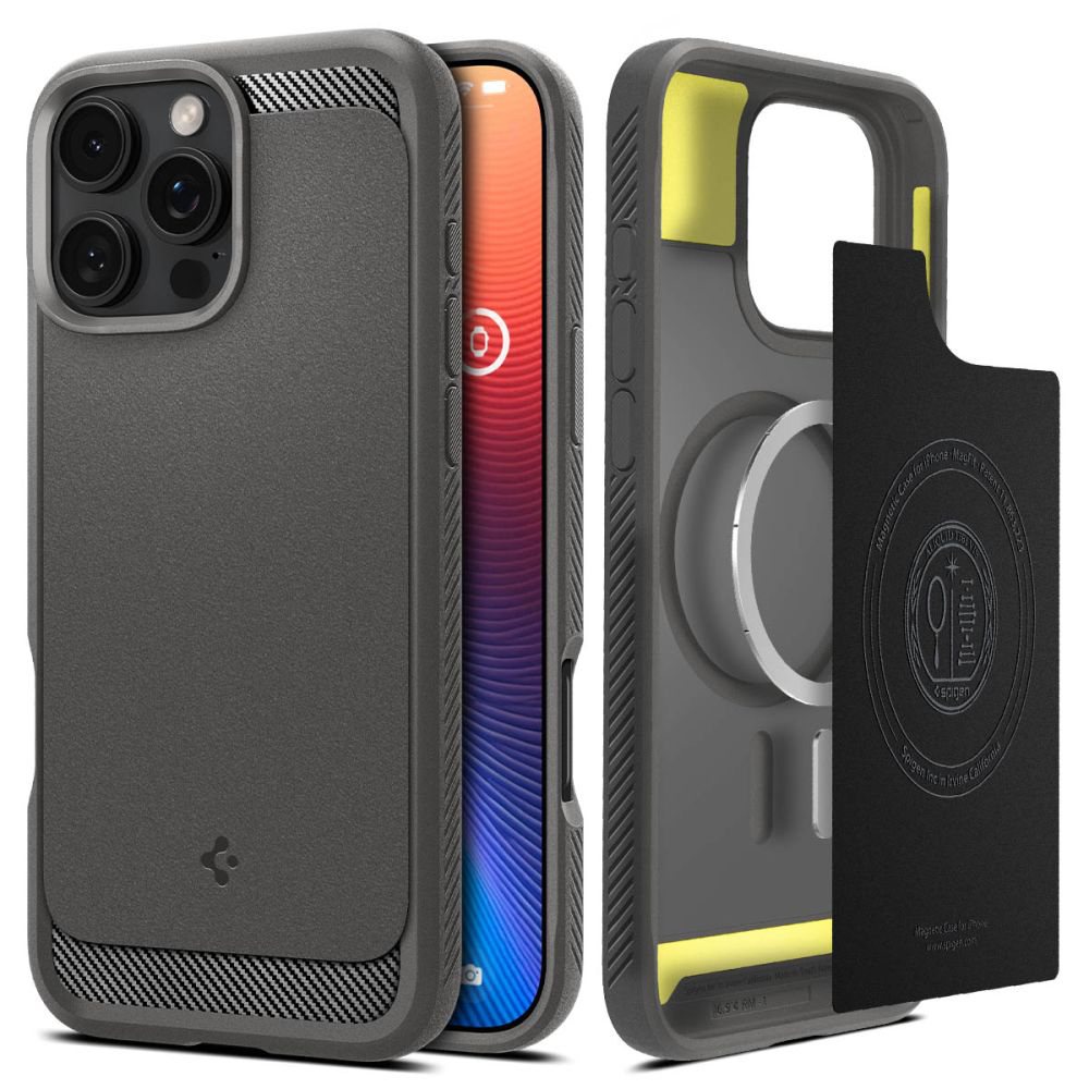 Spigen Rugged Armor MagSafe puzdro pre iPhone 16 Pro Max – sivé KF2338546