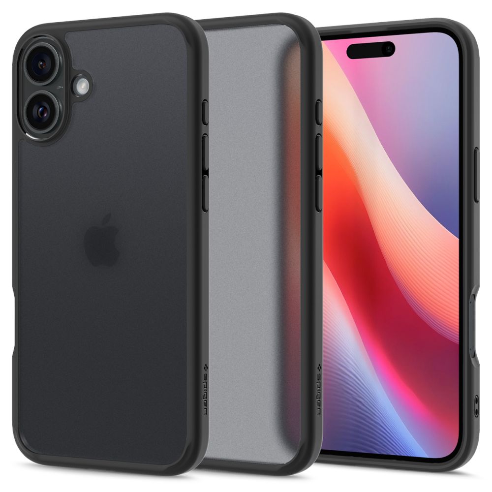 Spigen Ultra Hybrid puzdro pre iPhone 16 – matná čierna (Frost Black) KF2338551