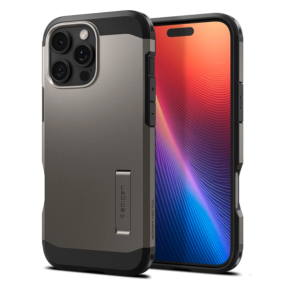 Spigen Tough Armor MagSafe puzdro pre iPhone 16 Pro Max – sivé (Gunmetal) KF2338559