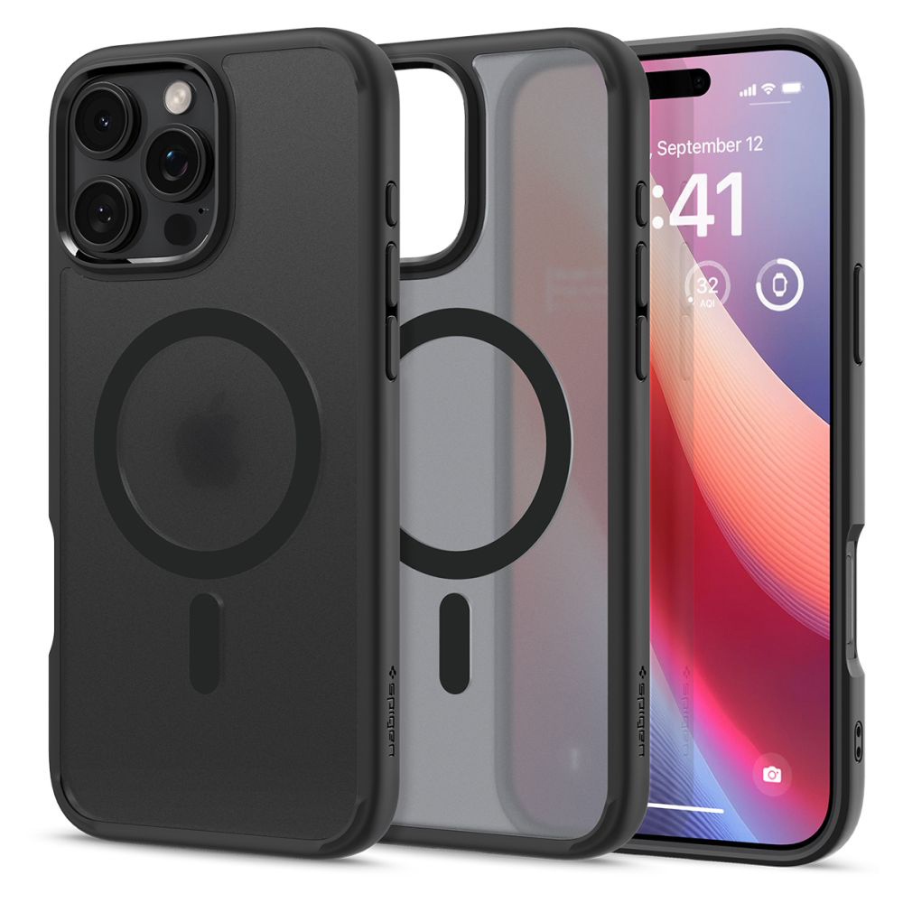 Spigen Ultra Hybrid MagSafe puzdro pre iPhone 16 Pro Max – matná čierna (Frost Black) KF2338586