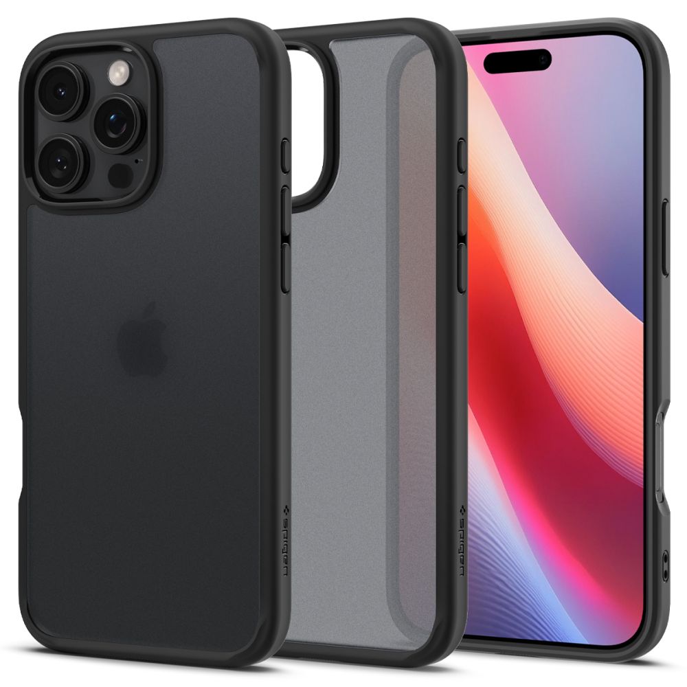 Spigen Ultra Hybrid puzdro pre iPhone 16 Pro – matná čierna (Frost Black) KF2338604