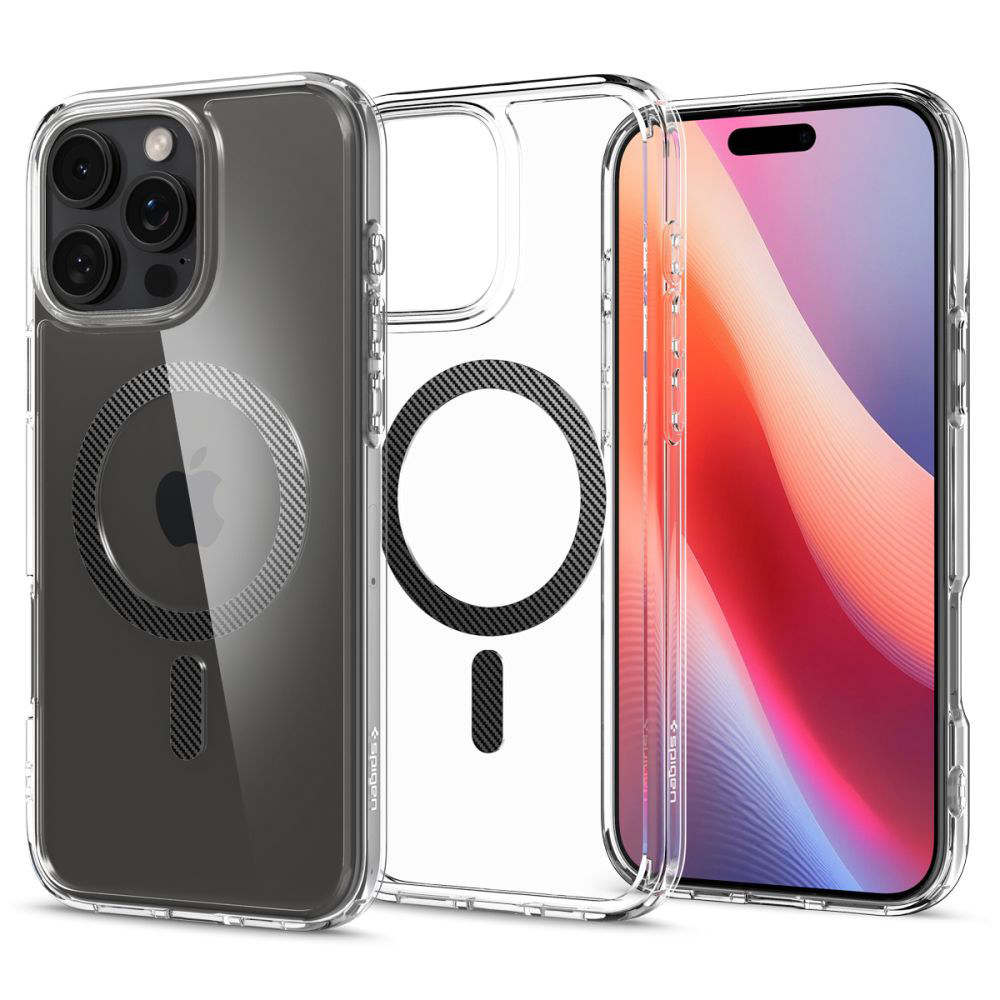 Spigen Ultra Hybrid MagSafe puzdro pre iPhone 16 Pro – karbónový vzor (Carbon Fiber) KF2338633