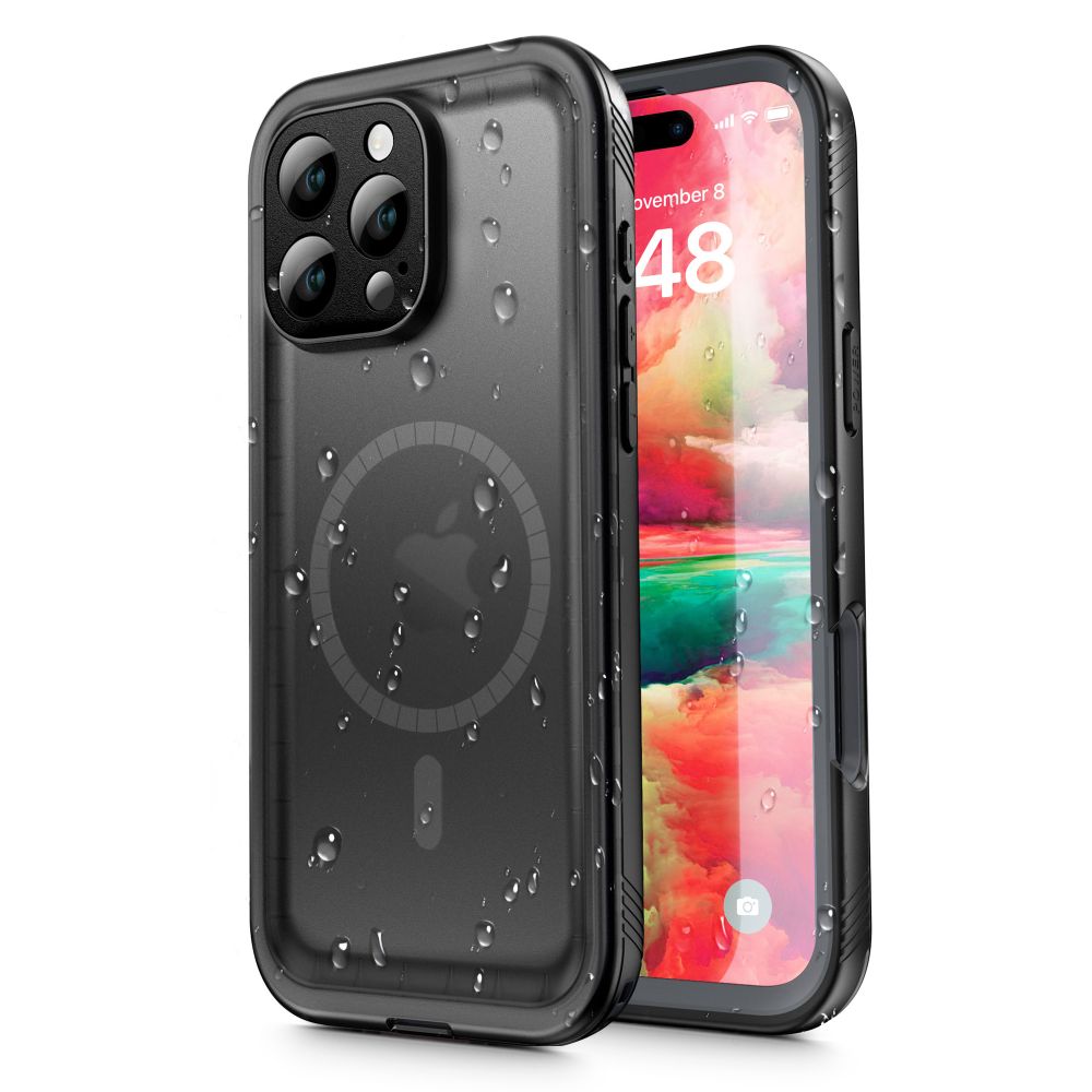 ShellBox Waterproof IP68 vodotesné puzdro pre iPhone 16 Pro Max – čierne KF2338864