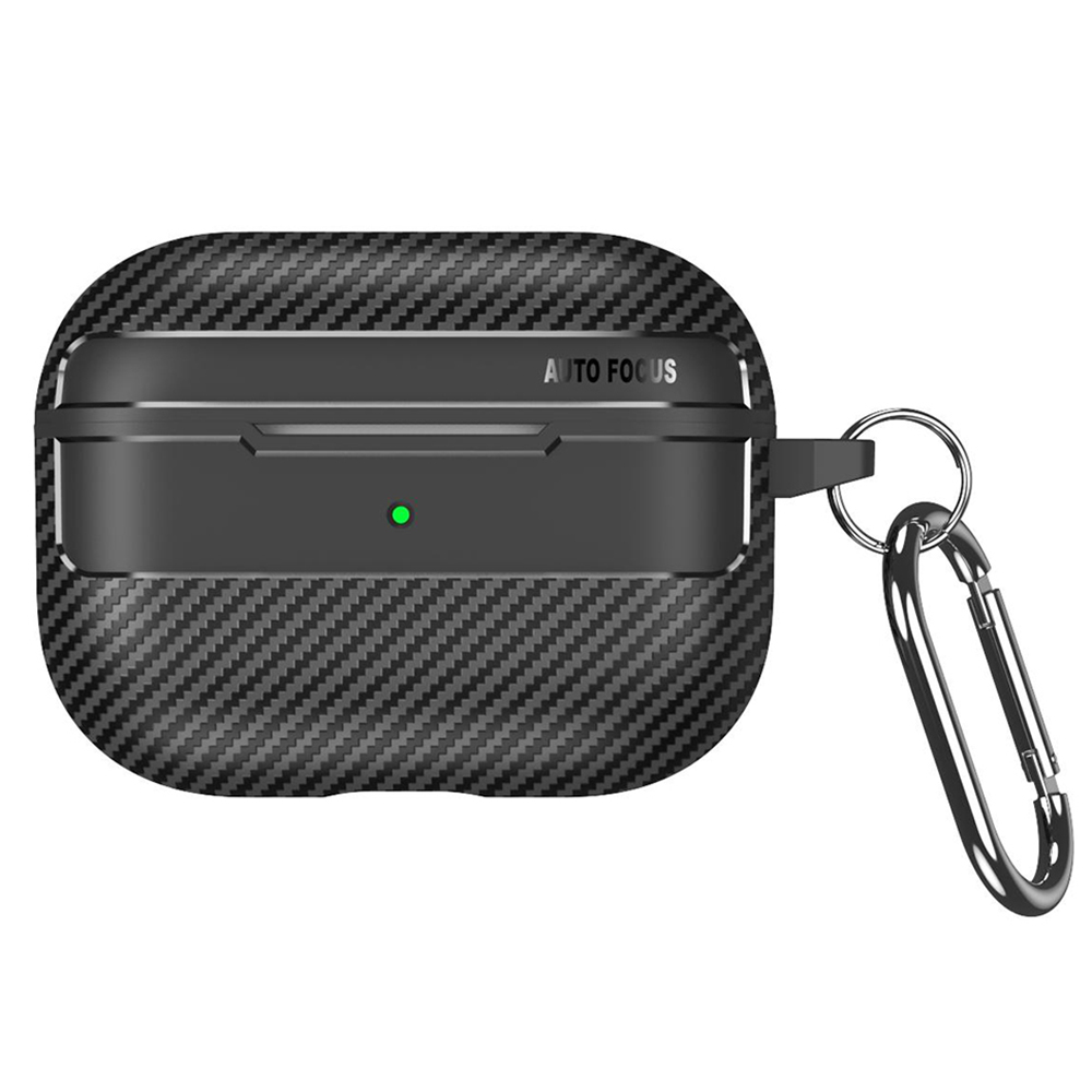 Techsuit CarbonFiber puzdro pre Apple AirPods Pro 1 / 2 – čierne KF2338877