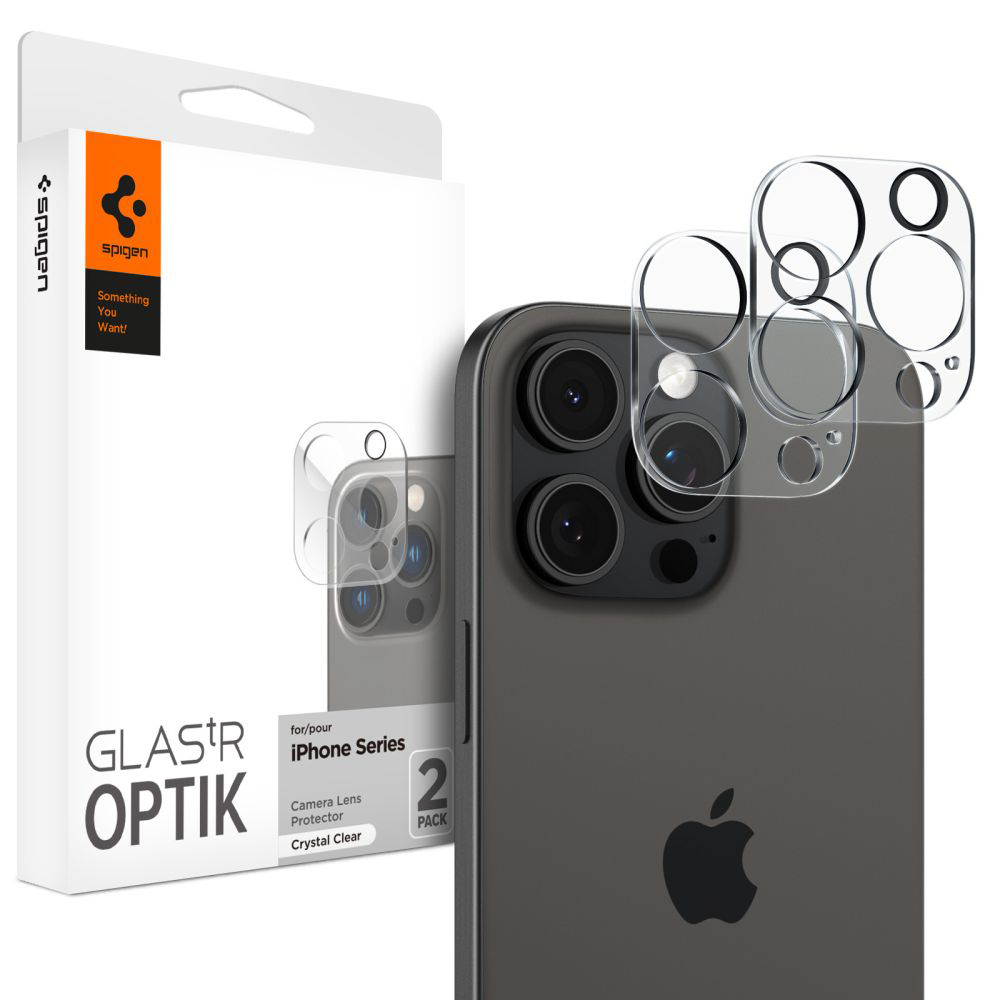 Spigen Optik.tR Camera Glass (2 ks) (ochranné sklo kamery) pre iPhone 14 Pro / Pro Max / 15 Pro / Pro Max / 16 Pro / Pro Max – číre KF2338985