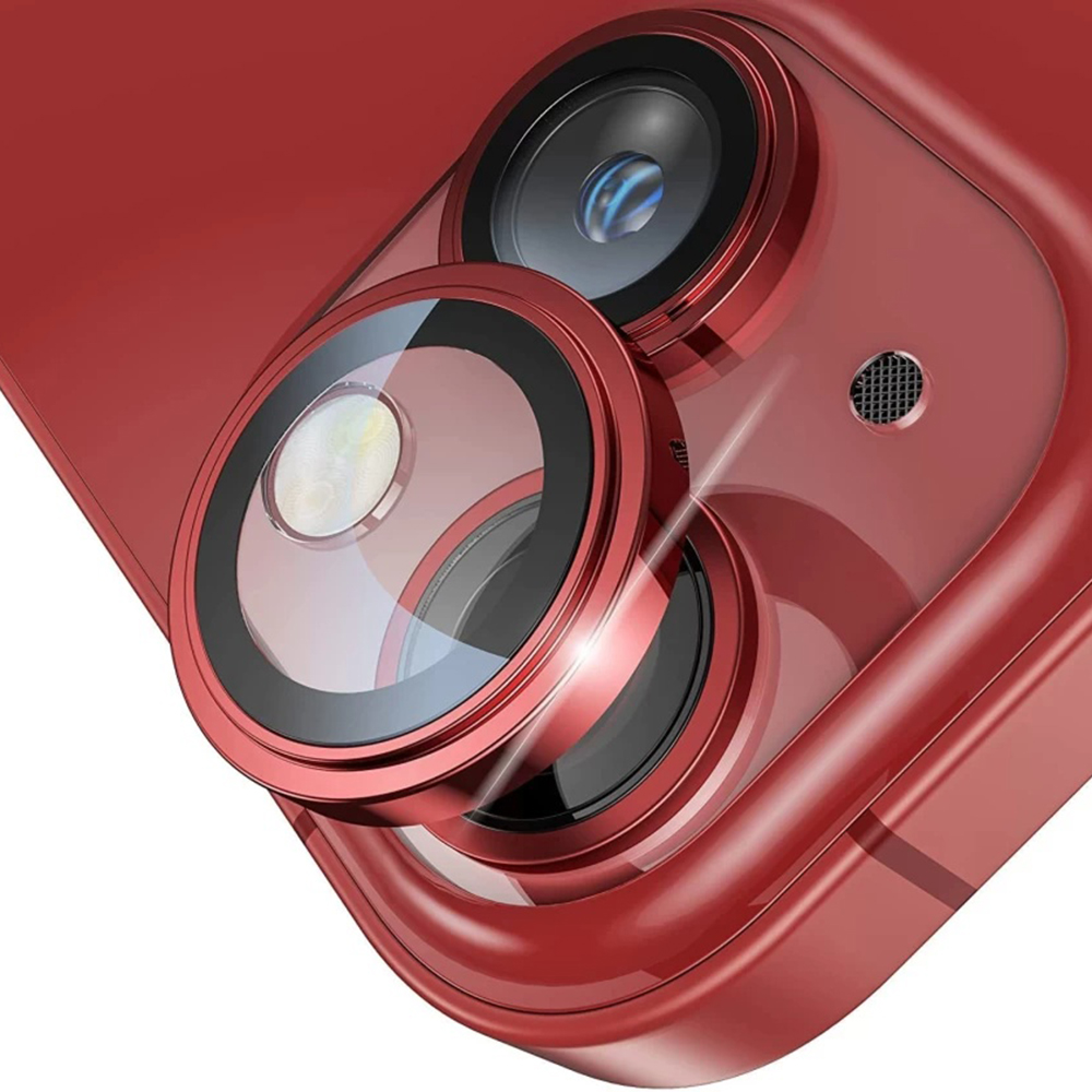 Lito S+ Camera Glass Protector (ochranné sklo kamery) pre iPhone 14 / iPhone 14 Plus – červená KF2341419
