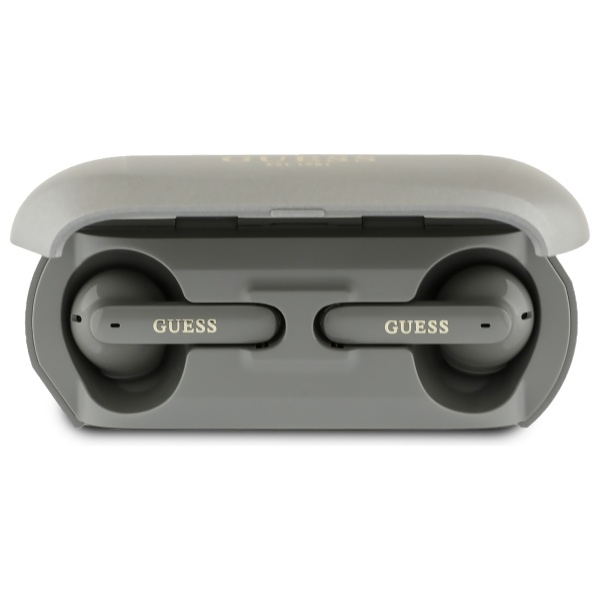 Guess Wireless Earbuds Elongated Metallic Printed Logo (GUTWSC2MCDSE) bezdrôtové TWS slúchadlá, in-ear, Bluetooth 5.3, IPX6, USB-C – sivé KF2345402