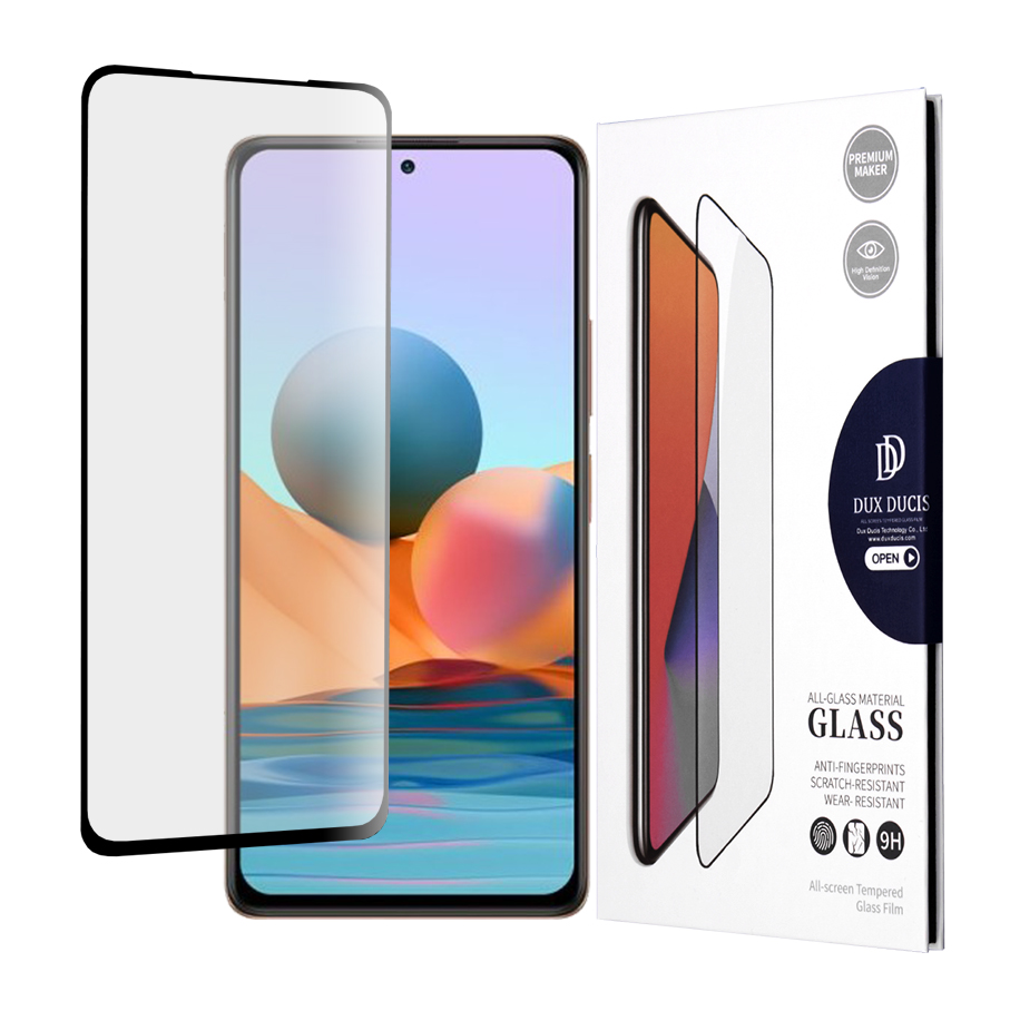 Dux Ducis Tempered Glass tvrdené sklo pre Xiaomi Redmi Note 10 Pro / Note 10 Pro Max – čierne (Black) KF235104