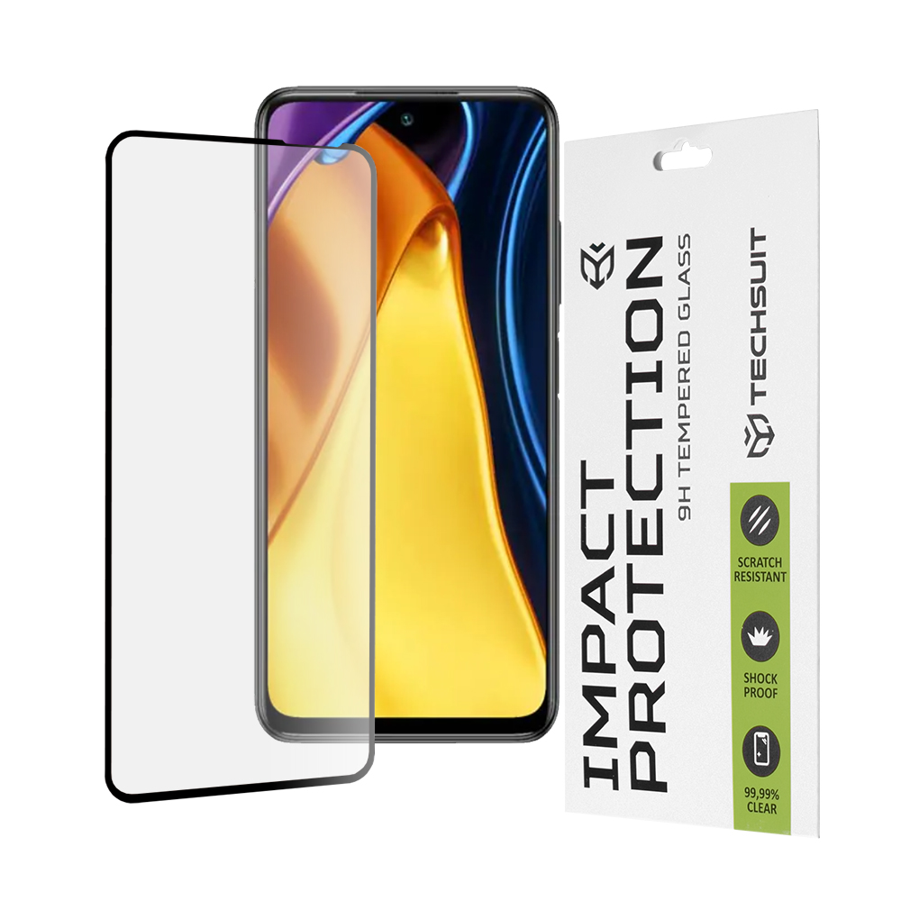 Techsuit 111D Full Cover / Full Glue Glass tvrdené sklo pre Xiaomi Redmi Note 10 5G / Poco M3 Pro 5G – čierne (Black) KF236621
