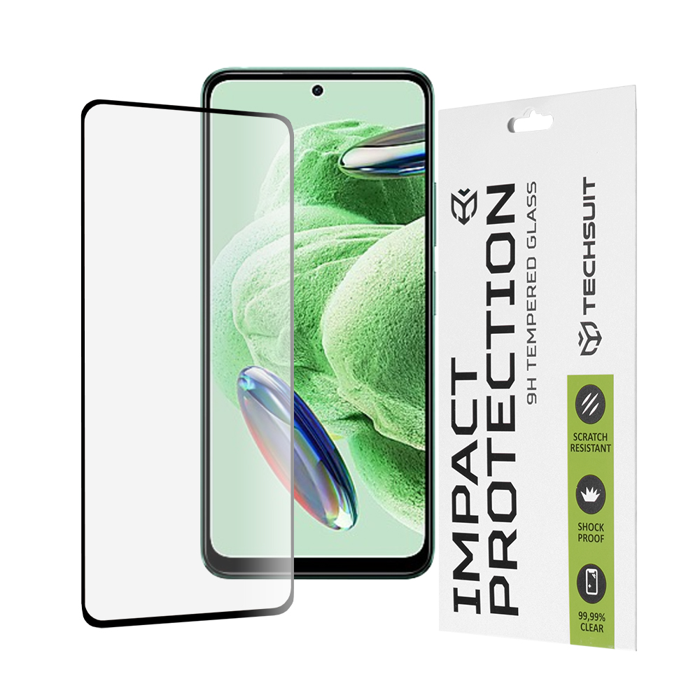 Techsuit 111D Full Cover / Full Glue Glass tvrdené sklo pre Xiaomi Redmi Note 12 5G / Note 12 4G / Poco X5 – čierne (Black) KF2312417