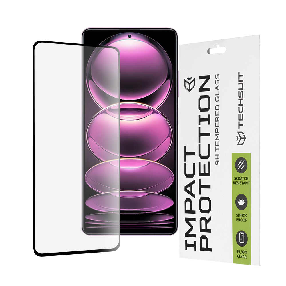 Techsuit 111D Full Cover / Full Glue Glass tvrdené sklo pre Xiaomi Redmi Note 12 Pro 5G / 12 Pro+ / Poco X5 Pro – čierne (Black) KF2312418
